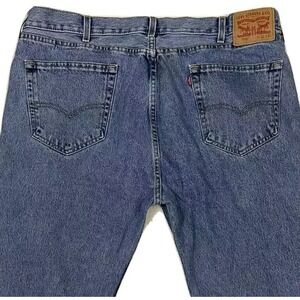LEVI'S 505 Jeans‎ Mens 40x32  Blue Straight Leg Zip Fly Cotton Denim Tag 42x32